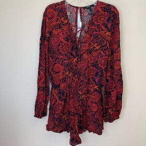 Forever 21| Medium Romper| Super soft| 100% Rayon| With pockets| Paisley print